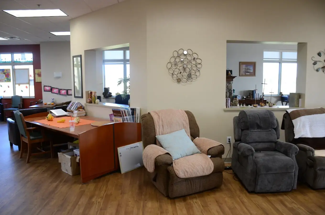 chairs and desk